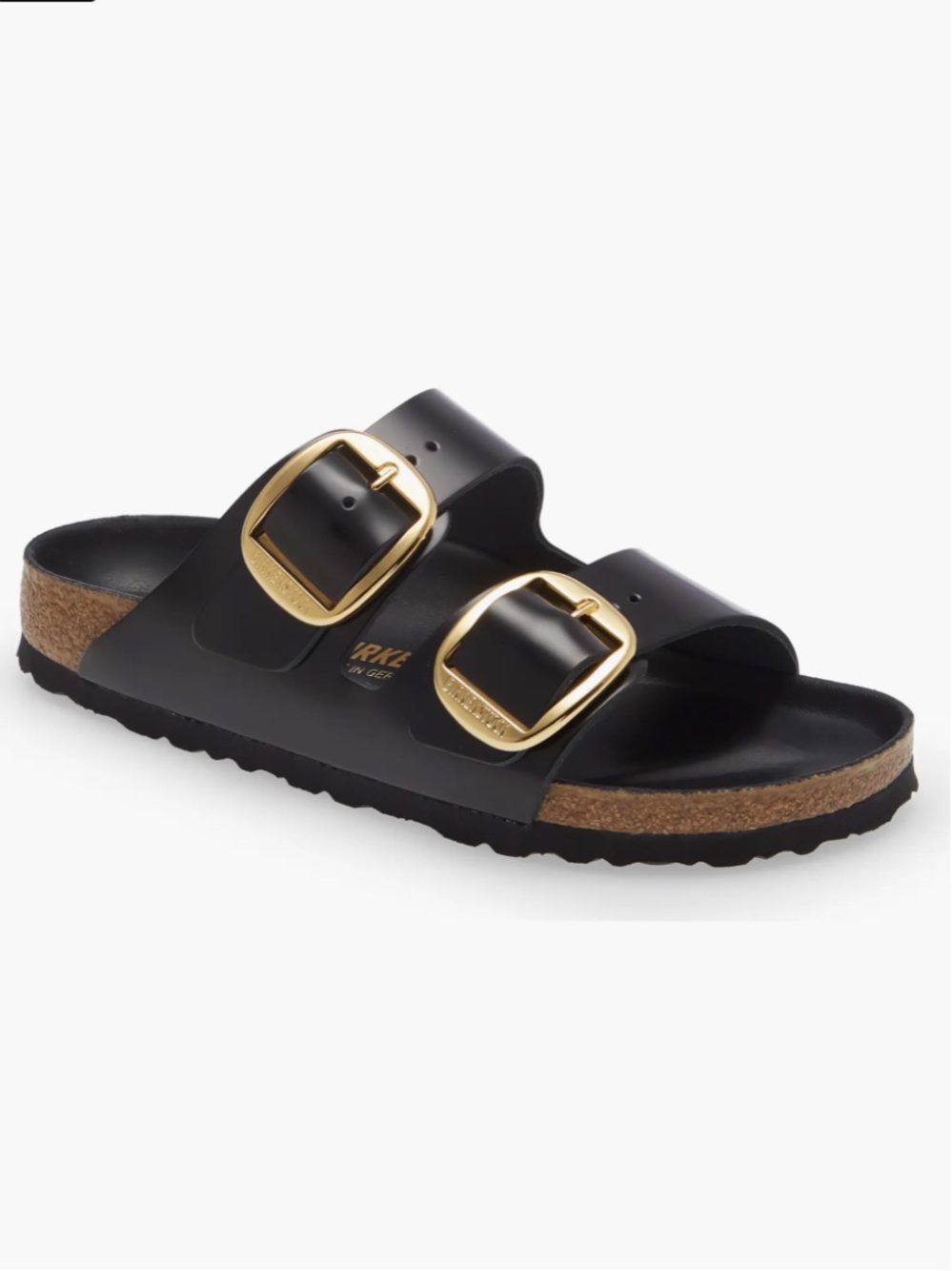 Birkenstock Arizon Big Buckle Sandal High Shine Black size 36 - Picture 2 of 7